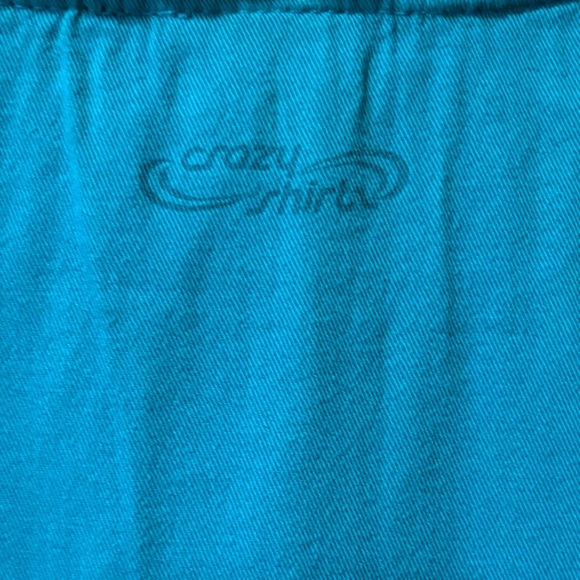 Crazy Shirts Hawaiian Henley Turquoise Green Floral Drawstring Neck Womens L - Picture 5 of 10